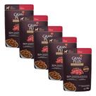 KIT 5 Ração Úmida Gran Plus Gourmet Cães Adultos Carne 100g