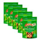 Kit 5 Ração Úmida para Cachorro Dog Chow Filhotes Extra Life Sabor Carne em Sachê 100g