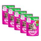 Kit 5 Ração Úmida para Gatos Whiskas Adulto 1+ Anos Sabor Cordeiro ao Molho em Sachê 85g
