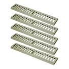 Kit 5 Ralo Grelha Linear Caixilho em Alumínio Bege 15x50cm Kit 5 Ralo Grelha Linear Caixilho em Alumínio Bege 15x50cm