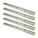 Kit 5 Ralo Grelha Linear Caixilho em Alumínio Bege 20x100cm Kit 5 Ralo Grelha Linear Caixilho em Alumínio Bege 20x100cm