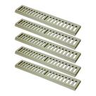 Kit 5 Ralo Grelha Linear com Caixilho Alumínio Bege 8x50cm GDA Industria e Distribuidora de Fundidos