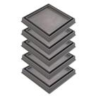 Kit 5 Ralo Invisivel Rebaixado para Caixa Sifonada 18cm Cinza GDA Industria e Distribuidora Kit 5 Ralo Invisivel Rebaixado para Caixa Sifonada 18cm Cinza GDA Industria e Distribuidora