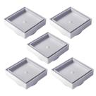 Kit 5 Ralo Oculto Invisível Porcelanato 15x15cm Sifonado Antiodor Branco