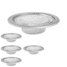 Kit 5 Ralo Pequeno Galvanizado de Aluminio Pia Cozinha banheiro Área de Serviço
