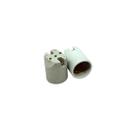 Kit 5 Recepitaculo Bocal Soquete em Cerâmica Louça Cônico Modelo E27 Cor Cinza