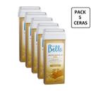 Kit 5 Refil Cera Roll-on 100g Depilação - Depil Bella