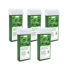 Kit 5 Refil Ceras Depilação Hortelã Refil Roll On Depilatória Depilflax 100g