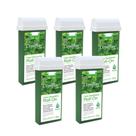 Kit 5 Refil Ceras Depilação Hortelã Refil Roll On Depilatória Depilflax 100g