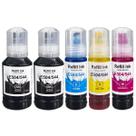 Kit 5 Refil de Tinta Colorido T504 544 Compatível para L3150 L3110 L5190 L3250 L3210 L5290 L5590