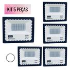 KIT 5 Refletor 50W LED SMD Slim Mini Holofote Branco Frio IP67 Bivolt KIT 5 Refletor 50W LED SMD Slim Mini Holofote Branco Frio IP67 Bivolt