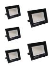 kit 5 Refletor Led 100w Holofote bivolt Prova Dágua Ip66 Branco Frio 6000K