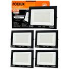 Kit 5 Refletor LED 150W 6.500K Bivolt Luz Branca Foxlux Kit 5 Refletor LED 150W 6.500K Bivolt Luz Branca Foxlux
