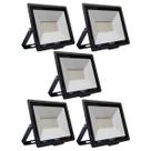 Kit 5 Refletores de Led 100W Fortled