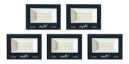 Kit 5 Refletores Led 50w Holofote Prova D'água Frio