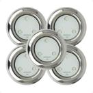 Kit 5 Refletores Led 6w RGB Inox S para Iluminação Piscina
