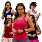Kit 5 Regata Blusinha Tapa Bumbum Viscose Grossa Fitness Top