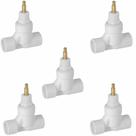 Kit 5 Registro Basetec PVC Cerâmico 1/2 Volta - Docol
