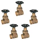 Kit 5 Registros Gaveta Docol 1/2 Europa Bruto Preto
