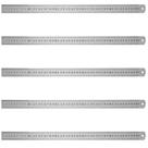 Kit 5 Réguas 50cm Metal Graduada Aço 500mm 20 Polegadas