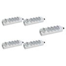Kit 5 Réguas com 5 Tomadas MarGirius TMU5-320 2P+T 20A Cinza Claro Bivolt