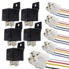 Kit 5 Relé Auxiliar 5 Pinos Universal Automotivo Com Chicote Kit 5 Relé Auxiliar 5 Pinos Universal Automotivo Com Chicote