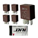 Kit 5 Relé Auxiliar Mini 5 Terminais 12 Volts 40 30 Amperes