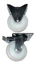 Kit 5 Rodizio Placa 4pol. Nylon (3 Girat. C/ Freio + 2 Fixo)