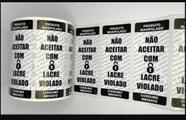 Kit 5 Rolos de Etiqueta Adesiva Lacre para Delivery 90mmX35mm Preto Kit 5 Rolos de Etiqueta Adesiva Lacre para Delivery 90mmX35mm Preto