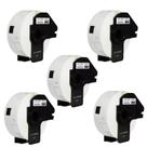 KIT 5 Rolos Etiquetas Compativeis Brother Dk1201 Ql800 29x90