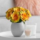 Kit 5 Rosas Artificiais Flores Artificiais ótima qualidade para Decoração e enfeie de Sala Cor:Creme