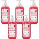 Kit 5 Sabonete Gel Morango Delicada e Fascinante 500 ml Hidramais