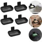 Kit 5 Saboneteira Com Suporte de fixação Adesivo Para Parede Preto Arqplast