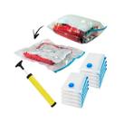 Kit 5 Saco À Vácuo 60x80 Para Roupas Viagem + Bomba Sucção