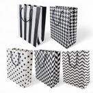 Kit 5 Sacola de Presente Pequena 27cm Black And White Festa