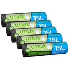 Kit 5 Sacos Para Lixo Preto 15L 60un - Utilix