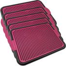 Kit 5 Sanitário Canino Higiênico Toalete Pipi Dog Xixi Educador Tapete Plástico Rosa