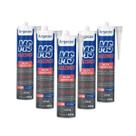 Kit 5 Selante Aluzinco MS Argacon Tubo 400g Cinza Alta Aderência