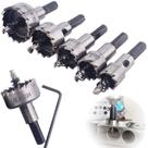 Kit 5 Serra Copo Aço Rapido Fura Meral Ferro 16/20/2530/32mm