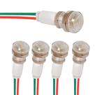 Kit 5 sinaleiro 9mm olho de boi branco 220v lukma
