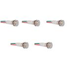 Kit 5 sinaleiros 9mm olho de boi branco 24v lukma