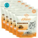 kit 5 Snacks Hana Healthy Life Hairball Control Para Gatos Adultos 60g