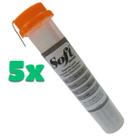 Kit 5 Solda Estanho 63x37 Fio Eletrônica Smd Pci 0,5mm Tubete Soft