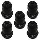 Kit 5 soquete e-27 abajur plastico preto