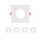 Kit 5 Spot De Embutir Quadrado Plano Direcionavel Mr16 Brc Opus Kit 5 Spot De Embutir Quadrado Plano Direcionavel Mr16 Brc Opus
