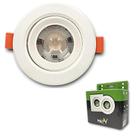 Kit 5 Spot Dicroica Redondo Direcionável Led Smd 5w - Frio (6500K)