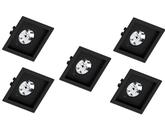 Kit 5 Spot Embutir AR70 Quadrado Preto Face Plana - SaveEnergy
