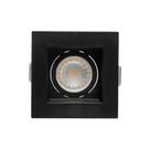 Kit 5 Spot Embutir MR11 Quadrado Preto Recuado Save Energy
