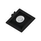 Kit 5 Spot Embutir Quadrado Recuado P/ Par20 Preto