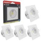 Kit 5 Spot Led Cob Embutir Quadrado 5W Supimpa 4000K Avant